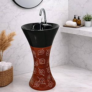 One piece wash basin